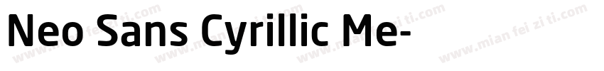 Neo Sans Cyrillic Me字体转换